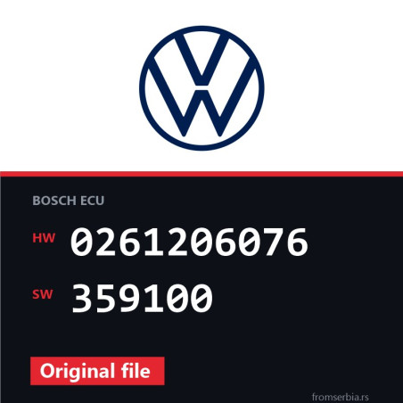 VW Golf4 0261206076 359100 original ECU file