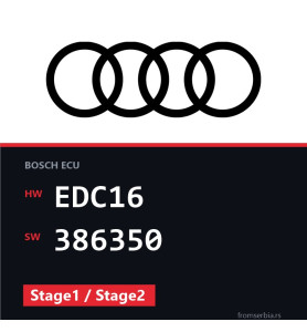 Audi A4 EDC16 386350 Stage1 / Stage2 tuning file