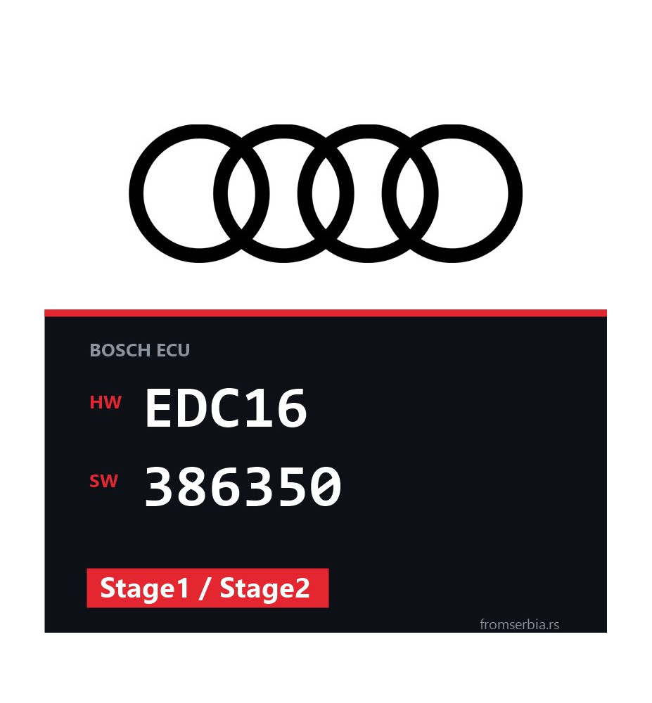 Audi A4 EDC16 386350 Stage1 / Stage2 tuning file