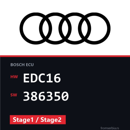 Audi A4 EDC16 386350 Stage1 / Stage2 tuning file
