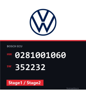 VW Golf4 0281001060 352232 Stage1 / Stage2 tuning file
