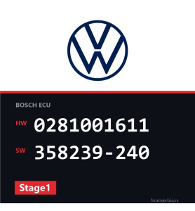 VW Golf4 0281001611 358239-240 Stage1 tuning file