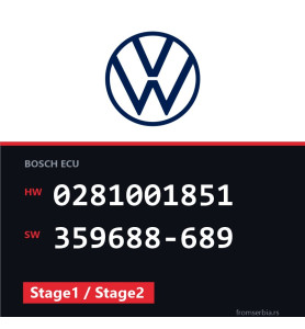 VW Golf4 0281001851 359688-689 Stage1 / Stage2 tuning file