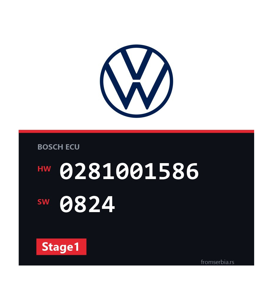 VW Golf4 0281001586 0824 Stage1 tuning file