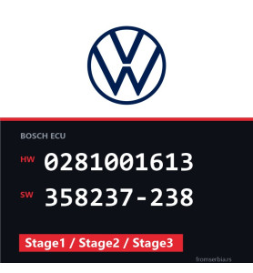 VW Golf4 0281001613 358237-238 Stage1 / Stage2 / Stage3 tuning file