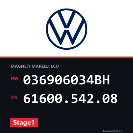 VW Golf 036906034BH 61600.542.08 Stage1 tuning file