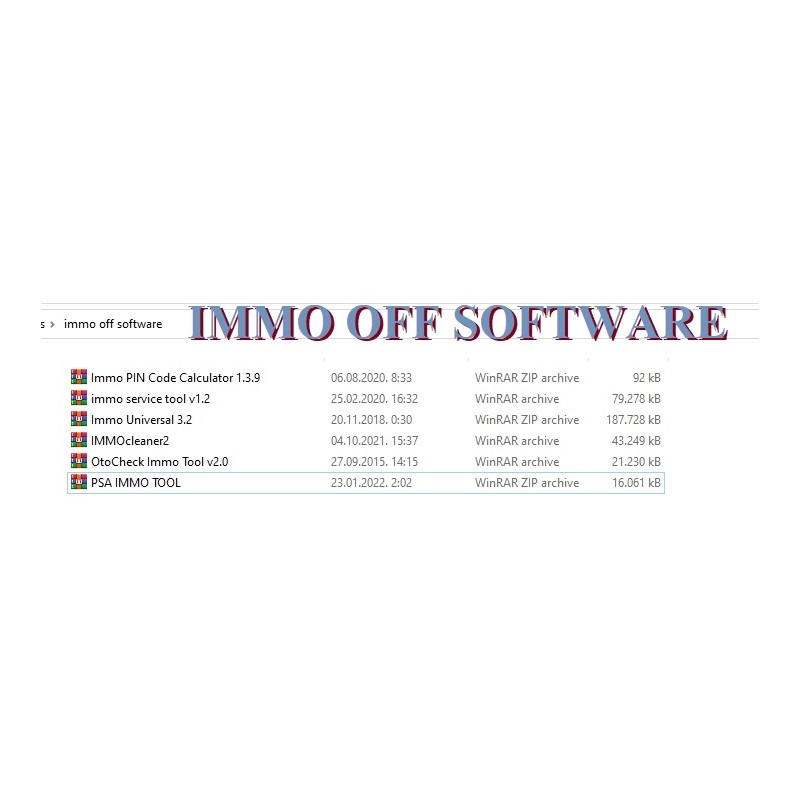 immo off 6 pcs software