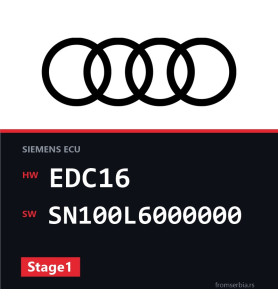 Audi A4 EDC16 SN100L6000000 Stage1 tuning file