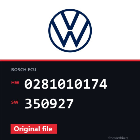 VW Golf4 0281010174 350927 original ECU file
