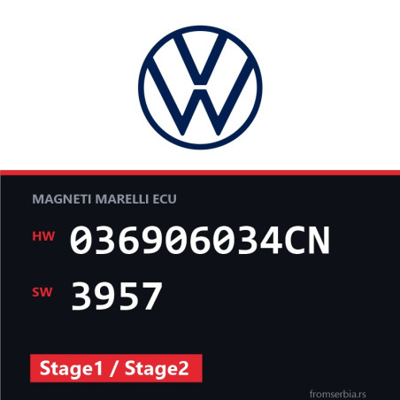 VW Golf 036906034CN 3957 Stage1 / Stage2 tuning file