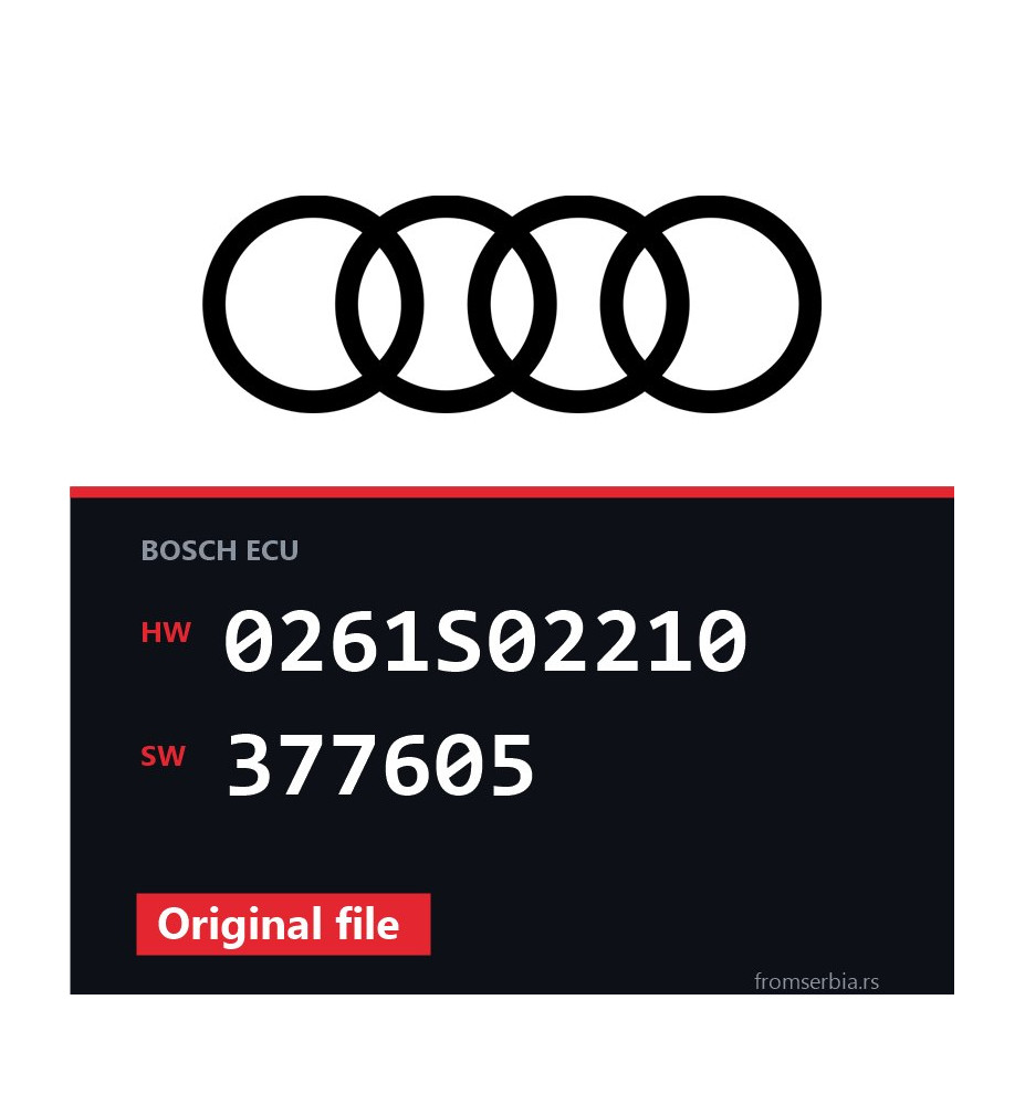 Audi A4 0261S02210 377605 original ECU file