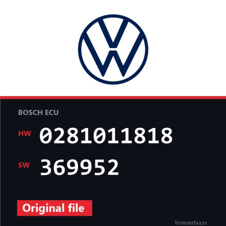 VW Golf 0281011818 369952 original ECU file