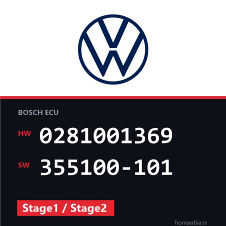 VW Golf3 0281001369 355100-101 Stage1 / Stage2 tuning file