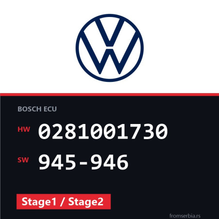 VW Golf3 0281001730 945-946 Stage1 / Stage2 tuning file