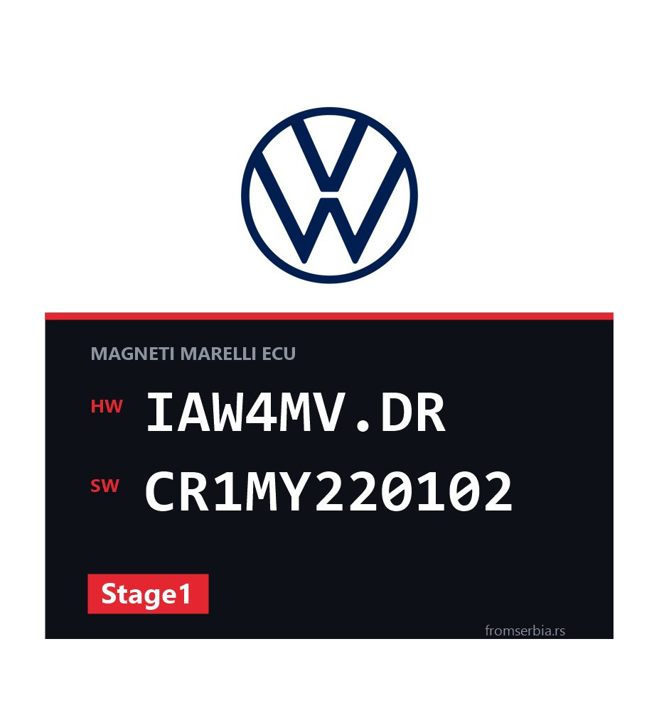 VW Golf4 IAW4MV.DR CR1MY220102 Stage1 tuning file
