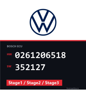 VW Golf4 0261206518 352127 Stage1 / Stage2 / Stage3 tuning file