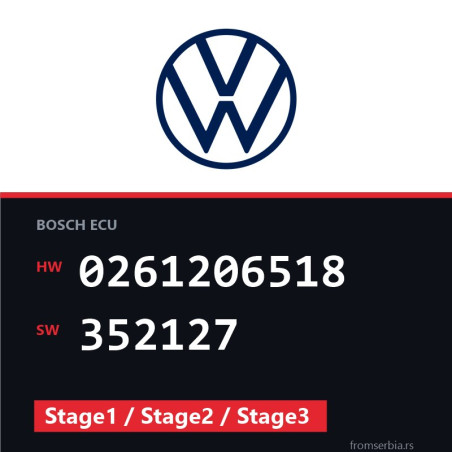VW Golf4 0261206518 352127 Stage1 / Stage2 / Stage3 tuning file