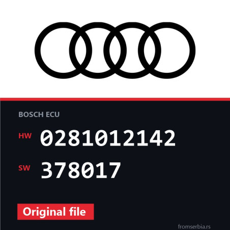 Audi A4 0281012142 378017 original ECU file