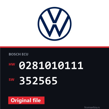 VW Golf4 0281010111 352565 original ECU file