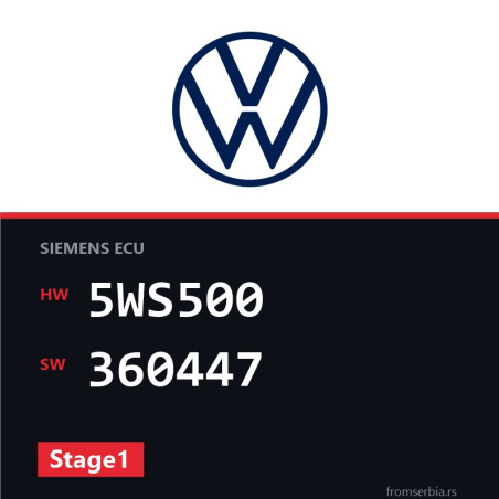 VW Golf4 5WS500 360447 Stage1 tuning file