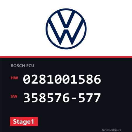 VW Golf4 0281001586 358576-577 Stage1 tuning file