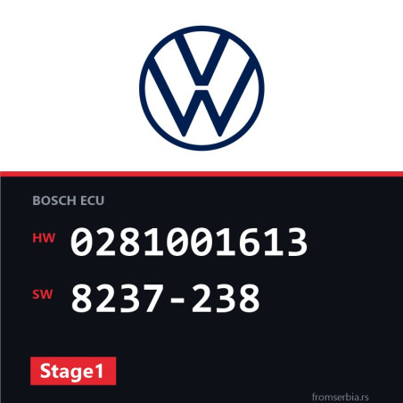 VW Golf4 0281001613 8237-238 Stage1 tuning file