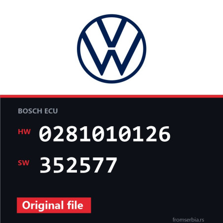 VW Golf4 0281010126 352577 original ECU file