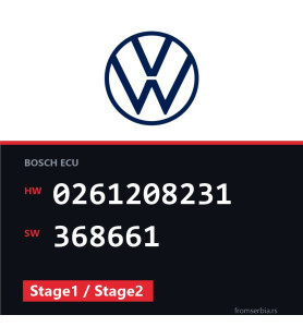 VW Golf4 0261208231 368661 Stage1 / Stage2 tuning file