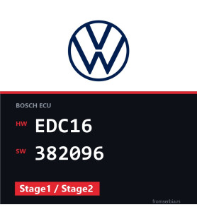 VW Golf EDC16 382096 Stage1 / Stage2 tuning file