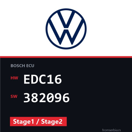 VW Golf EDC16 382096 Stage1 / Stage2 tuning file