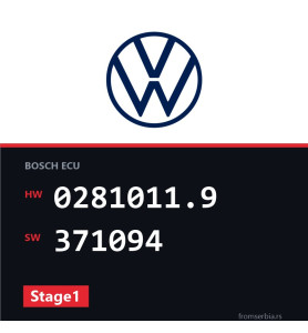 VW Golf 0281011.9 371094 Stage1 tuning file