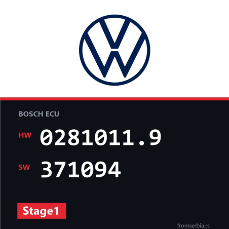 VW Golf 0281011.9 371094 Stage1 tuning file