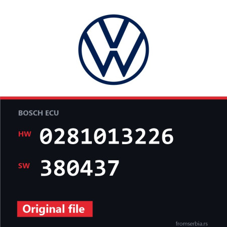 VW Golf 0281013226 380437 original ECU file
