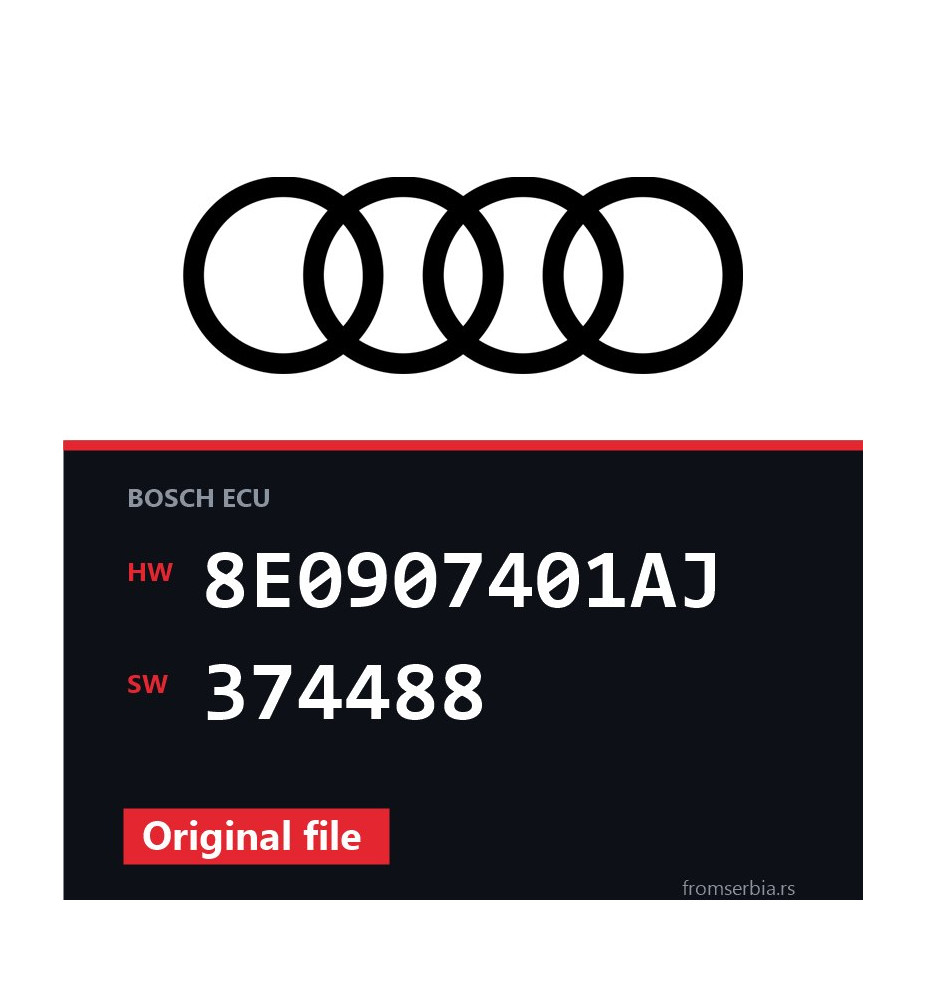 Audi A4 8E0907401AJ 374488 original ECU file