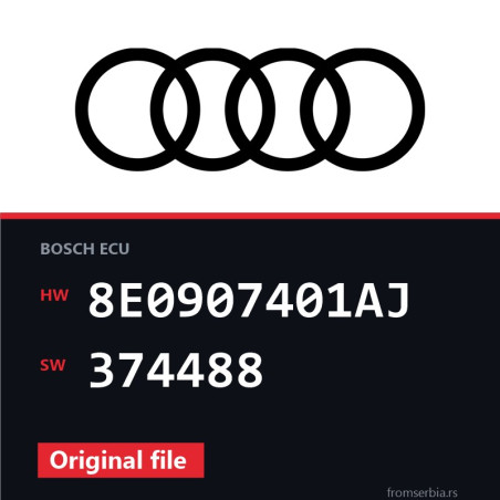 Audi A4 8E0907401AJ 374488 original ECU file