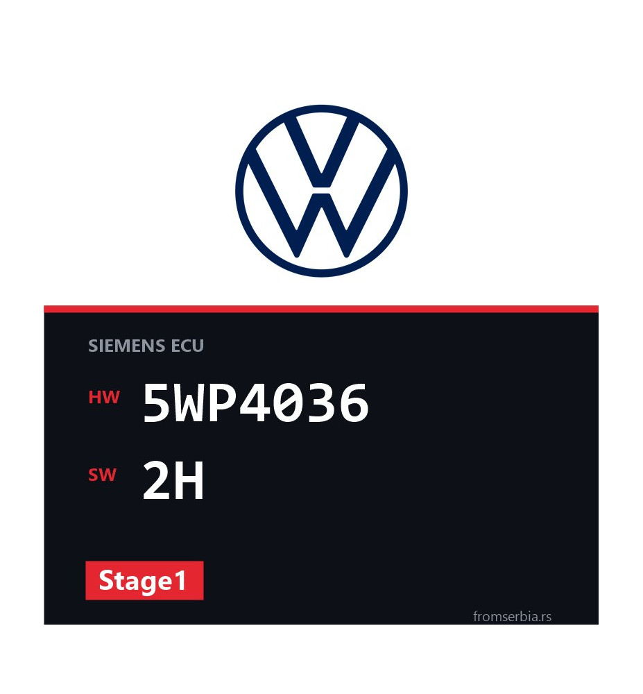 VW Golf1 5WP4036 2H Stage1 tuning file