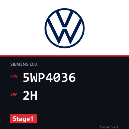 VW Golf1 5WP4036 2H Stage1 tuning file