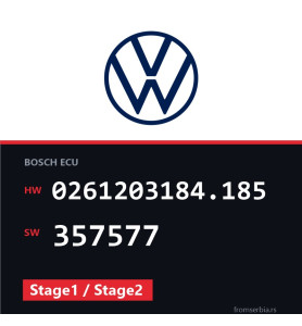 VW Golf3 0261203184.185 357577 Stage1 / Stage2 tuning file