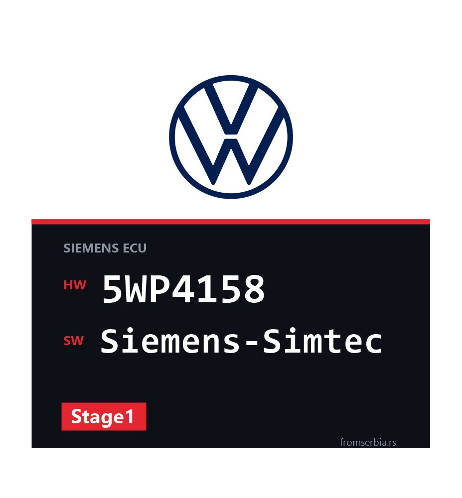 VW Golf3 5WP4158 Siemens-Simtec Stage1 tuning file