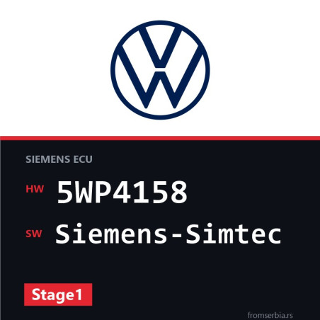 VW Golf3 5WP4158 Siemens-Simtec Stage1 tuning file