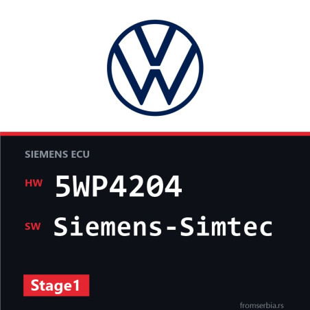 VW Golf3 5WP4204 Siemens-Simtec Stage1 tuning file