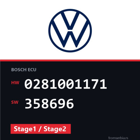 VW Golf3 0281001171 358696 Stage1 / Stage2 tuning file