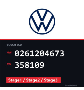 VW Golf4 0261204673 358109 Stage1 / Stage2 / Stage3 tuning file