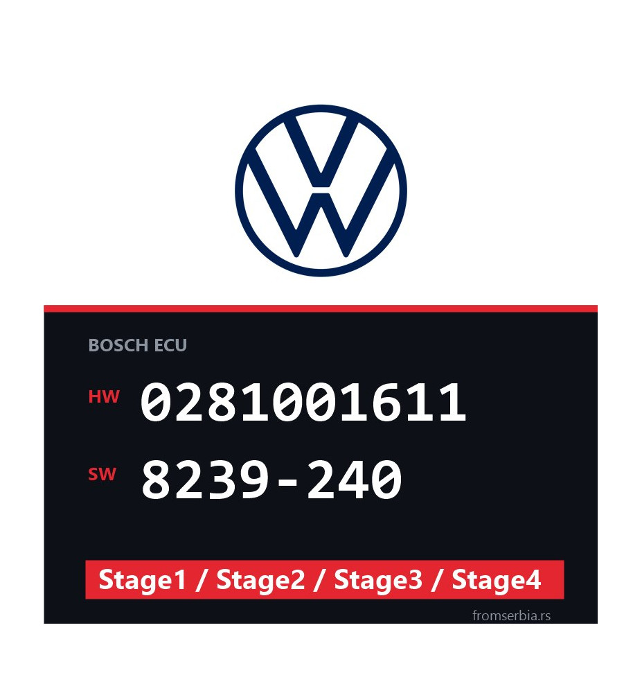 VW 0281001611 8239-240 Stage1 / Stage2 / Stage3 / Stage4 file