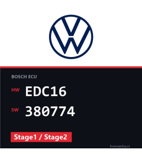 VW Golf5 EDC16 380774 Stage1 / Stage2 tuning file