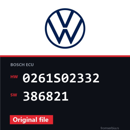 VW Golf 0261S02332 386821 original ECU file