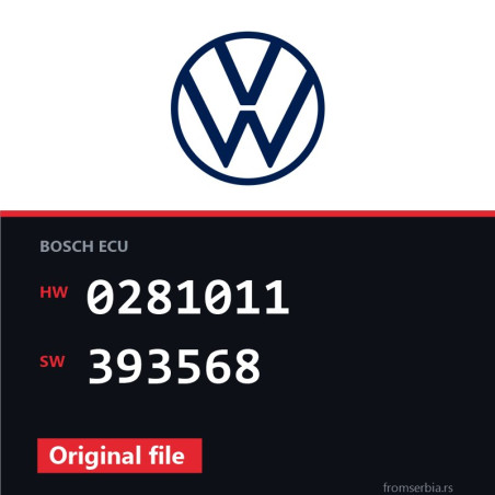VW Golf 0281011 393568 original ECU file
