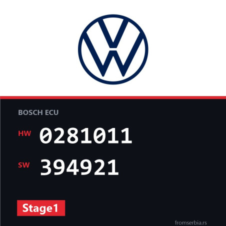 VW Golf 0281011 394921 Stage1 tuning file