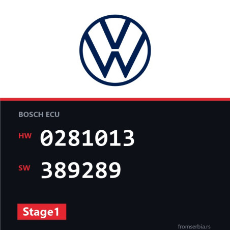 VW Golf 0281013 389289 Stage1 tuning file