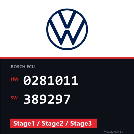VW Golf 0281011 389297 Stage1 / Stage2 / Stage3 tuning file